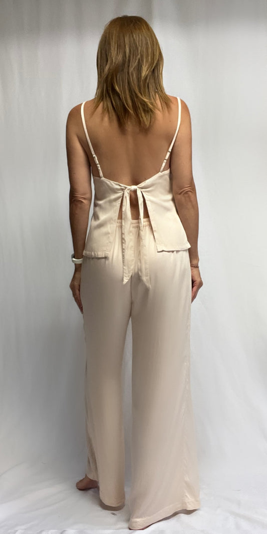 Soft Coral Elastic Backed Flares