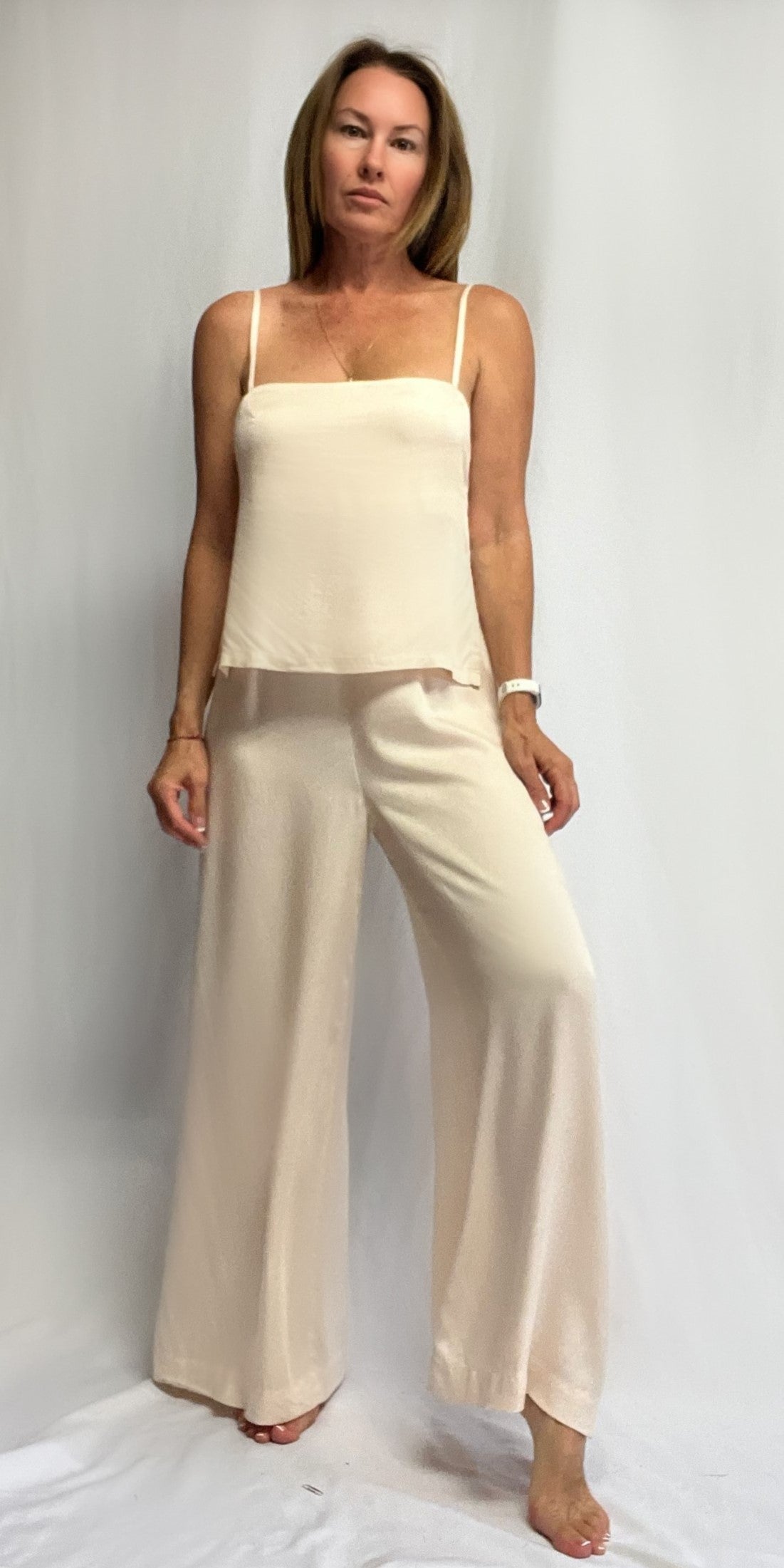 Soft Coral Elastic Backed Flares