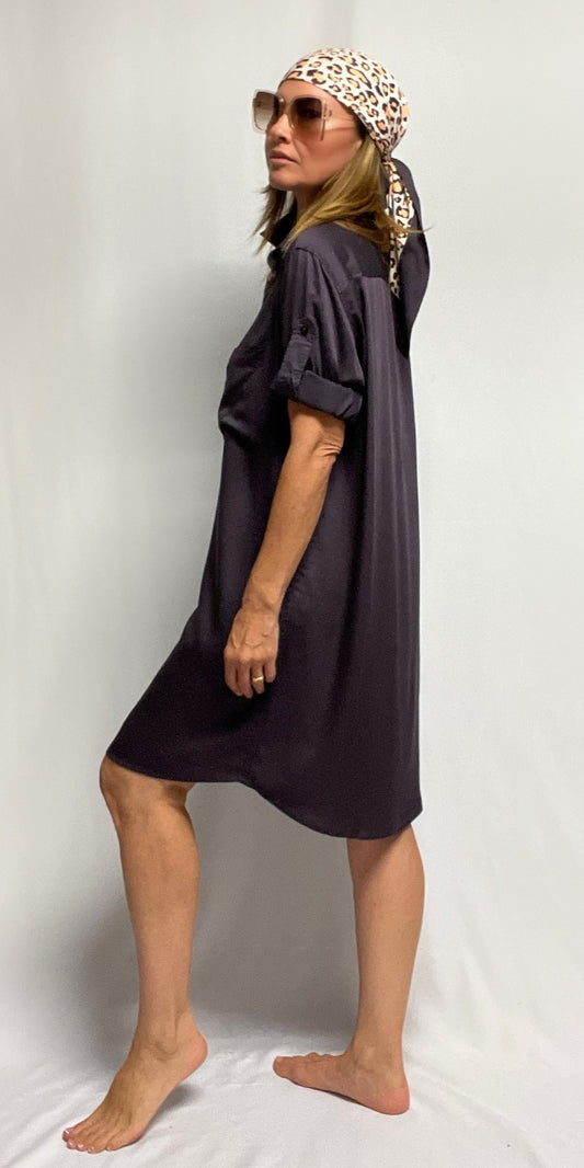 Midnight Shirt Dress